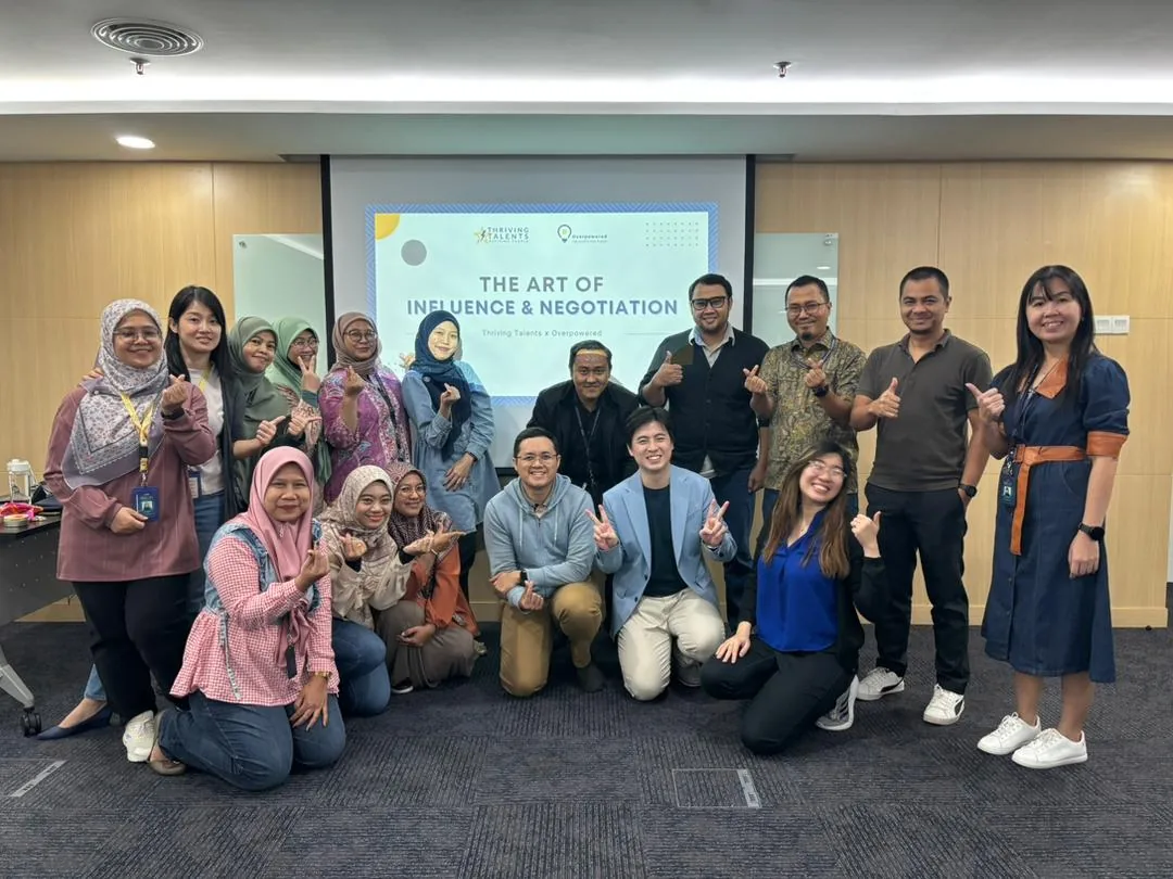 A Thriving Talents cohort at an Overpowered corporate training programme, October 2025.