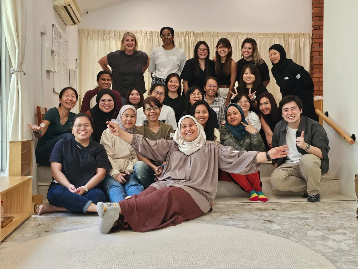 A diverse cohort at an Overpowered House on the Hill leadership programme, Singapore, July 2025.